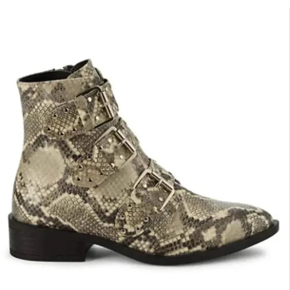 Steven New York Harmon Women's White Snake Boots Sz 7.5 - Picture 2 of 7